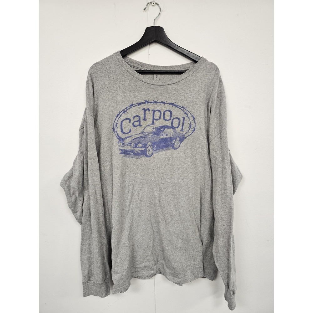 Carpool Band New York Gildan Shirt Mens 2XL Gray Long Sleeve Angel Car Tee